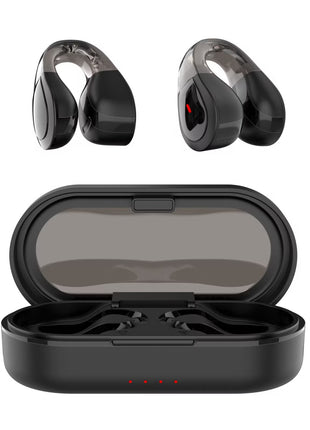 Wireless Bluetooth 5.3 Earbuds – Dual Track In-Ear with Rotatable Hooks – Magnetic Charging – Black