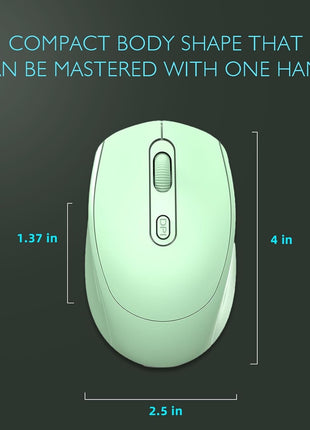 Wireless Rechargeable Mouse – Silent Click – Dual USB & Bluetooth – 1600 DPI