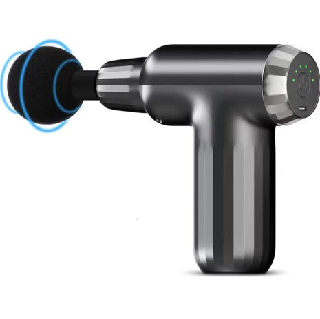 Compact Deep‑Tissue Massage Gun 3600 RPM | 6 Speeds • 4 Heads • USB‑C • 35‑40 dB • 510 g