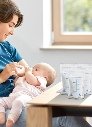 200ml Breast Milk Storage Bags BPA-Free Double Zipper 30 Pack