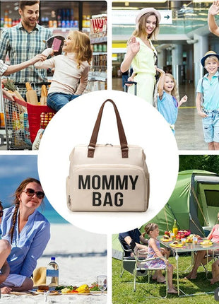 Mommy Diaper Bag 40x17x35cm Waterproof Oxford – 4-in-1 Backpack Tote with Wet/Dry Compartment