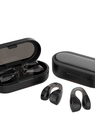 Wireless Bluetooth 5.3 Earbuds – Dual Track In-Ear with Rotatable Hooks – Magnetic Charging – Black