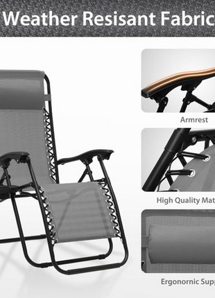 Outdoor Folding Reclining Lounge Chair 110×68×65 cm – Steel/Textilene – Adjustable Headrest & Cup‑Holder Tray – Multiple Colours