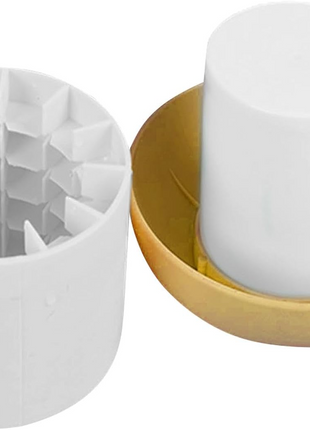 Small Silicone Ice Cube Tray With Lid, 60-Cube Easy Release Ice Cup Mold Yellow White