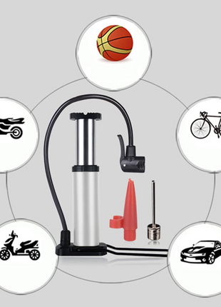 Mini Foot Pump with Gauge 160 PSI – Aluminum Body + Presta/Schrader Compatible