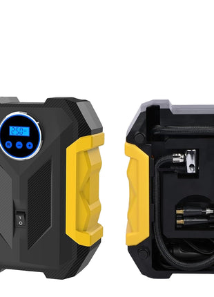 Digital Tyre Inflator 150PSI 12V – Fast Air Compressor with Auto Shut-Off, LED Display & 4 Nozzles