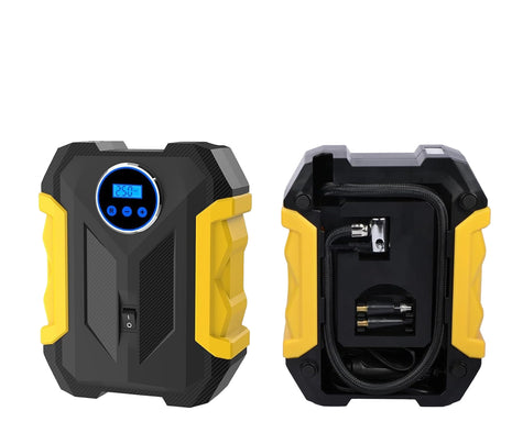 Digital Tyre Inflator 150PSI 12V – Fast Air Compressor with Auto Shut-Off, LED Display & 4 Nozzles