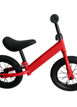 Kids Balance Bike 12 Inch Air Filled Rubber Tyres Steel Frame Lightweight 3kg Adjustable Saddle
