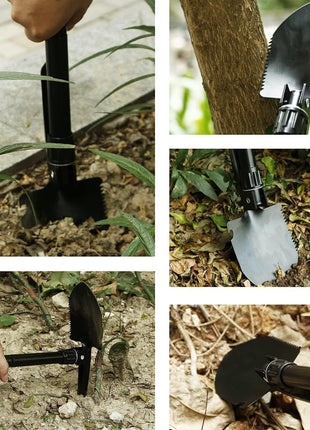 Mini Folding Shovel 420mm – Steel Head Multi-Tool with Pick & Camo Case