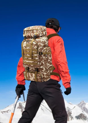 80L Tactical Hiking Backpack – Waterproof 600D Oxford
