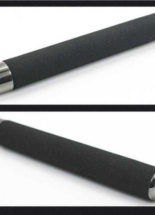 Expandable Baton 21 Inch Steel Self-Defense Tool with Locking Mechanism and Textured Grip - Black