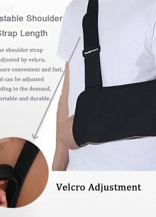 Arm Sling Support Brace Adjustable – Lightweight Breathable Fabric – Universal Fit – Black