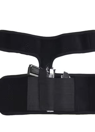 Ankle Holster for Pistols – Concealed Carry with Calf Strap – Soft Fabric, Adjustable No-Slip Fit – Black