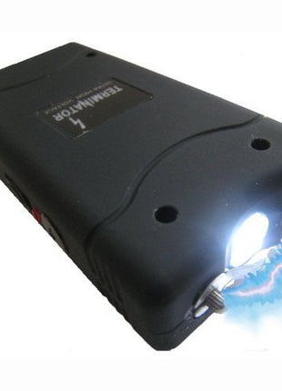 Mini Stun Gun 2500kV with LED Flashlight – Rechargeable Compact Personal Defense Tool – Black