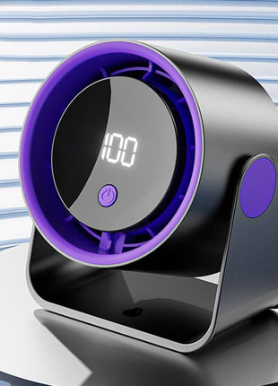 Desktop Cooling Fan 8W – 5-Speed Ultra Quiet with Digital Display – USB-C Rechargeable
