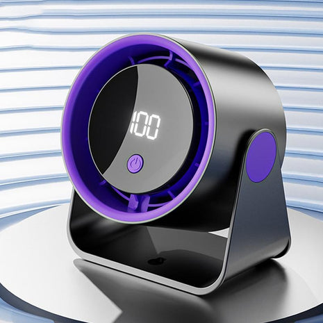 Desktop Cooling Fan 8W – 5-Speed Ultra Quiet with Digital Display – USB-C Rechargeable
