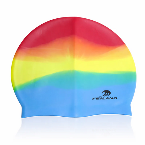 Silicone Swimming Cap Size 22×19 cm – Waterproof High Elasticity Mix Orange