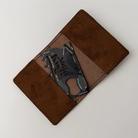 Wallet Ninja 18‑in‑1 Wallet Multi‑Tool – Alloy Steel Credit‑Card Size Black
