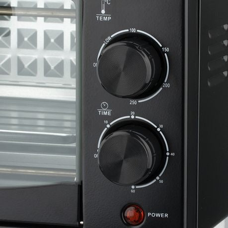 7.0 L Electric Oven, 600 W Compact Countertop Oven with Timer, Temperature Control & Glass Door