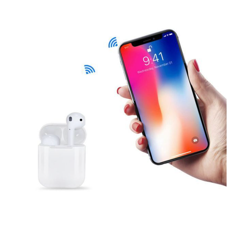 InPods Wireless Bluetooth 5.3 Earphones with Charging Case, Touch Control, Android & iOS Compatible -White