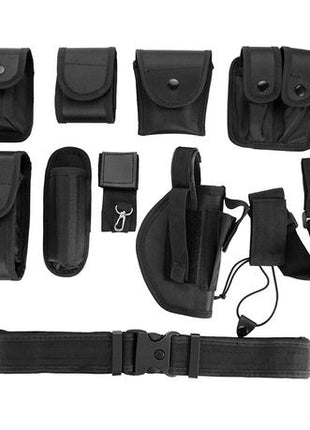 Tactical Duty Belt 100–135cm Adjustable – 1680D Fabric Modular System with 9 Components – Quick Release – Black