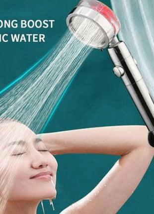 High Pressure Filtered Shower Head with One-Touch Water Stop, Built-In PP Cotton Filter, ABS, Standard 20 mm Connection