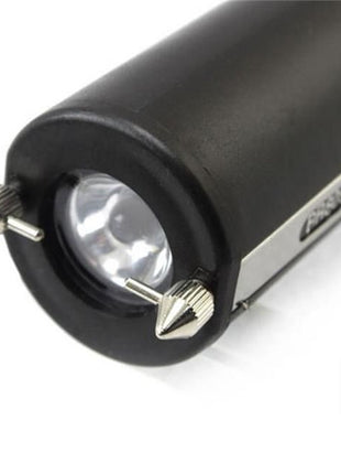 Self Defense Flashlight Stun Gun 4000kV – LED Light + Loud Alarm – Rechargeable Personal Security Tool – Black 809