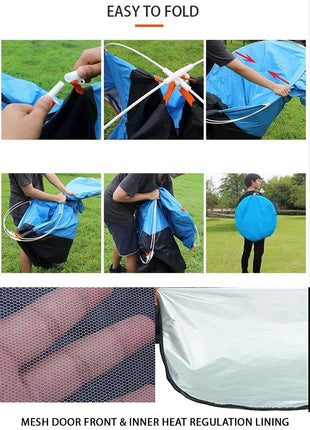2-Person Pop-Up Tent – UV & Water-Resistant Polyester – Instant Setup – Compact Folding Design