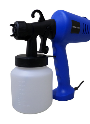 Electric Paint Spray Gun 400W 800mL Plastic Body Adjustable Flow & Speed Blue