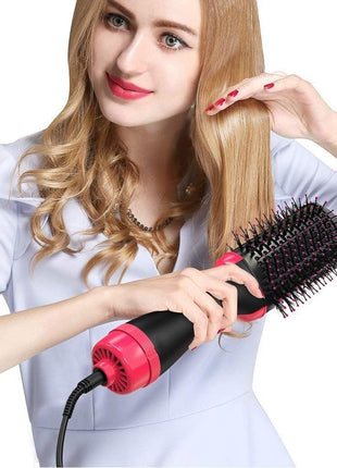 One Step Hair Dryer & Volumizer 1000W with Ionic Ceramic Oval Brush – Black & Pink