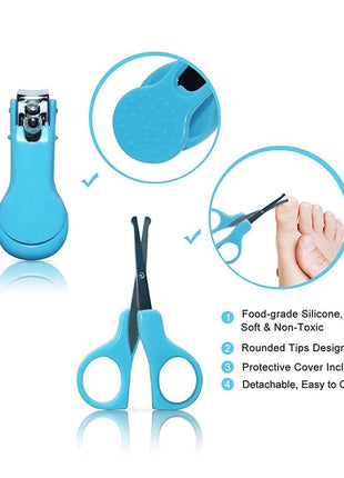 8-Piece Baby Grooming Kit for Newborns - BPA-Free Infant Health Set with Thermometer, Comb, Clippers & More - Pink or Blue