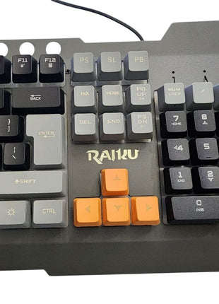 Gaming Keyboard USB Wired Full-Size with Rainbow LED Backlight, Metal Frame, Suspended Keycaps, Wrist Rest