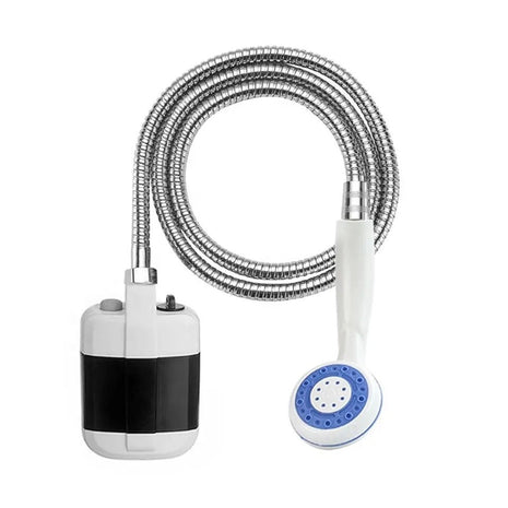 Portable Outdoor Shower 4–5L/min – USB Rechargeable 2200mAh Battery – ABS + 1.5m Hose – Suction & Hook