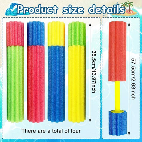 Foam Water Gun  – 35.5 cm Foam Sprayers for Kids – Multi‑Colour Summer Beach & Pool Toy