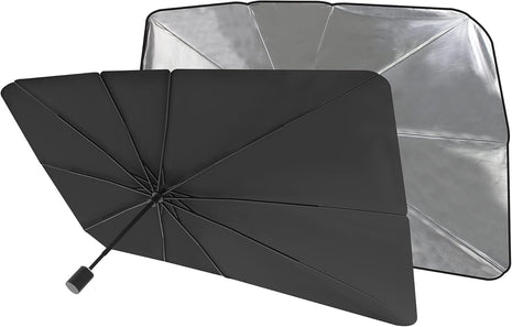 Windshield Sun Shade 145×79cm – Reflective UV Blocker – Foldable Car Visor