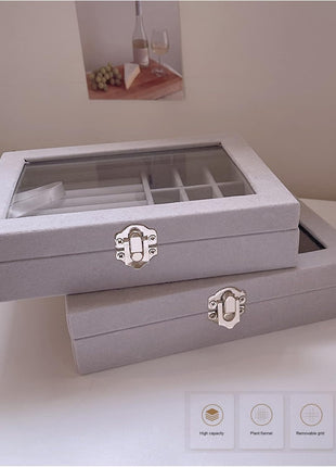 Velvet Jewellery Storage Box – Ring, Earring & Bracelet Organiser