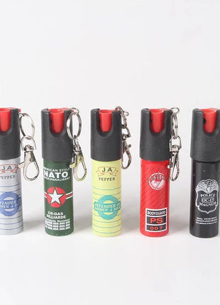 Pepper Spray 20ml Self-Defense Keychain – Aluminium Canisters – Flip-Top Stream Spray