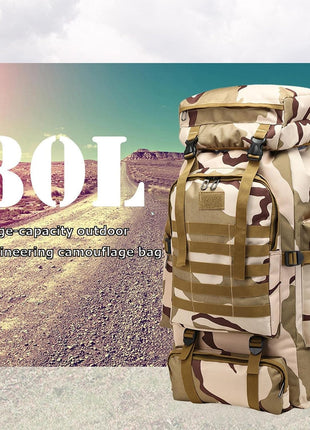 80L Tactical Hiking Backpack – Waterproof 600D Oxford