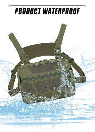 Tactical Chest Bag – 600D Waterproof Nylon – 25.5×5.5×18 cm Front Pack Molle Strap Backpack (Multiple Colours)