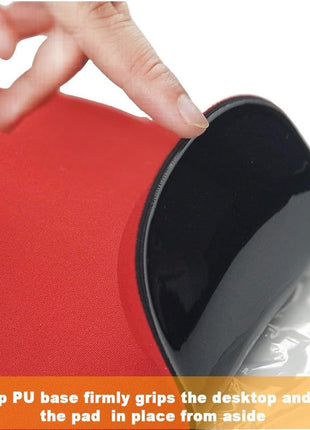 Mouse Pad Gel Wrist Support – Ergonomic Comfort, Non-Slip PU Base, Smooth Fabric –Red