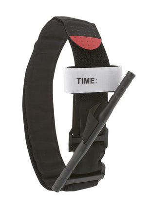 Tourniquet 95cm Emergency Nylon Strap – One-Handed Operation with Windlass Rod – Reusable First Aid Black/Red
