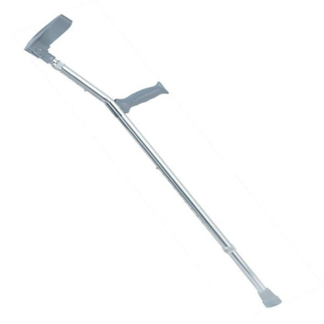 Aluminium Elbow Crutch – Adjustable Height Mobility Aid – Ergonomic Grip – Grey