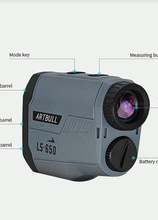 Laser Rangefinder 650Yd 6X Monocular with Slope, Height & Flag Lock – Waterproof – LS-650 – Grey