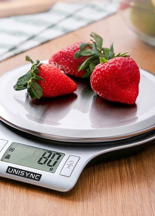 Digital Kitchen Scale 5kg – Stainless Steel – Precision Food Weighing with Auto-Off & Tare – Silver