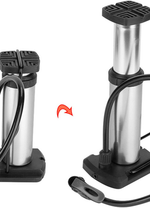 Mini Foot Pump with Gauge 160 PSI – Aluminum Body + Presta/Schrader Compatible