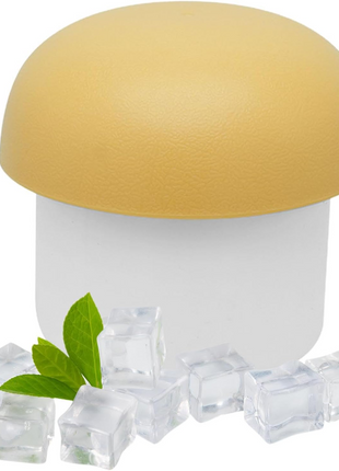 Small Silicone Ice Cube Tray With Lid, 60-Cube Easy Release Ice Cup Mold Yellow White