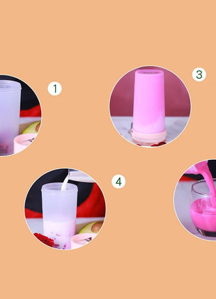 Portable USB Rechargeable Blender 300ml Personal Juicer Cup with 6 Stainless Steel Blades, 40W, 1200mAh Battery- Pink