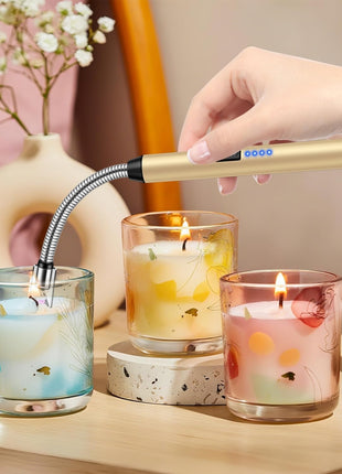 Electric Arc Lighter – 29.5cm Flexible USB Rechargeable – Windproof Safety Ignition with LED Indicator