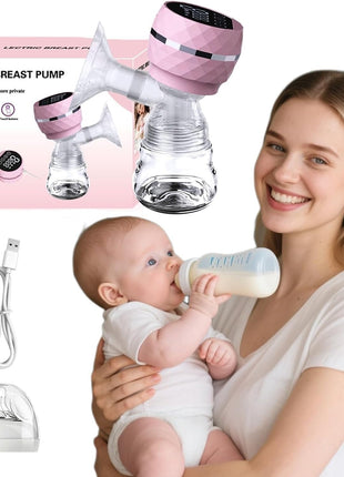Electric Breast Pump 180ml – 3 Modes & 9-Speed Suction – BPA-Free Silicone Cup – USB-C Rechargeable – LCD Display