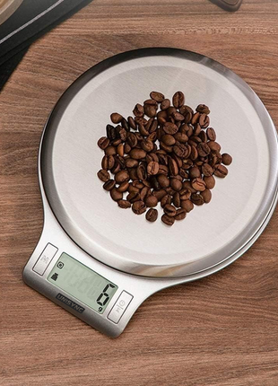 Digital Kitchen Scale 5kg – Stainless Steel – Precision Food Weighing with Auto-Off & Tare – Silver
